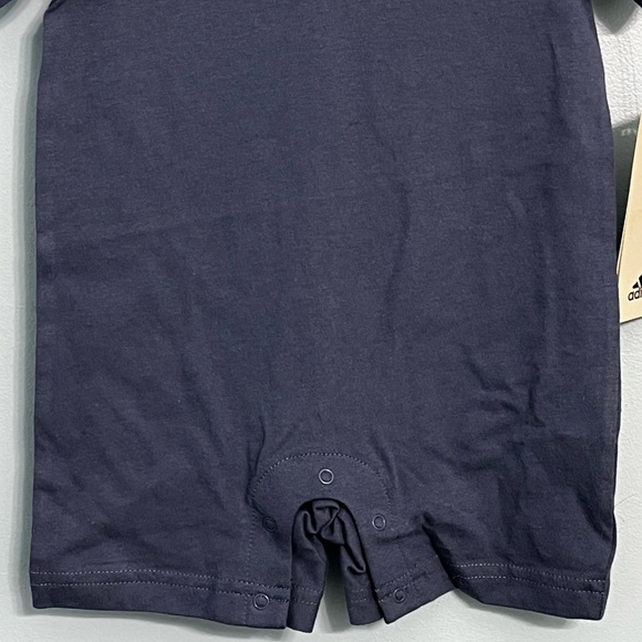 Boys 12 month Adidas Blue Polo Short Sleeve Jumpsuit Romper - Picture 7 of 11